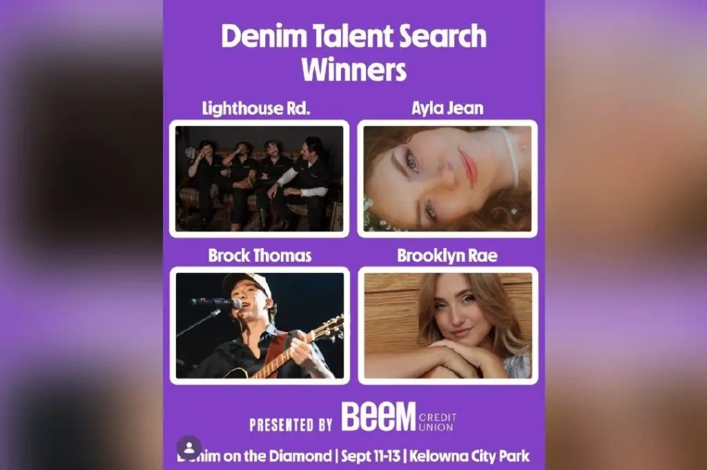Emerging artists selected to perform at Denim on the Diamond in Kelowna